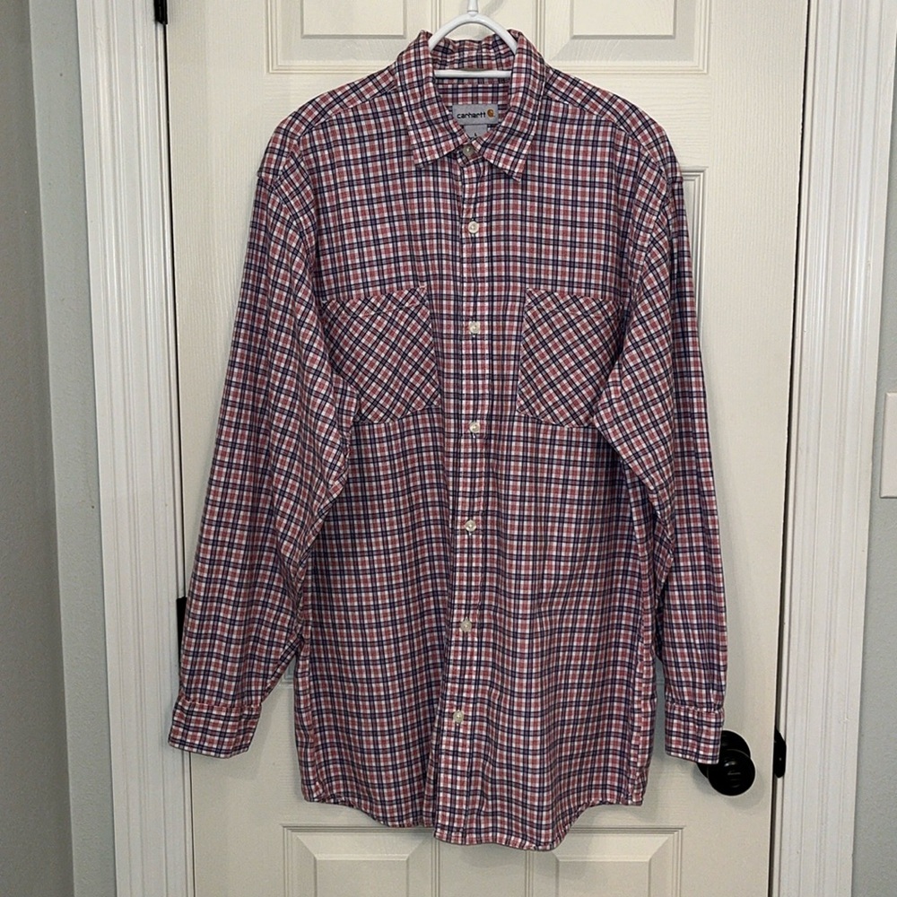 Carhartt Long Sleeve Lightweight‎ Plaid Button Up Shirt